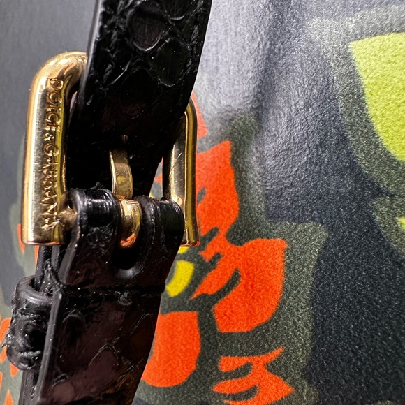 Dolce & Gabbana Tweed & Python Shoulder Bag with Padlock, Made in Italy with COA - Picture 11 of 16